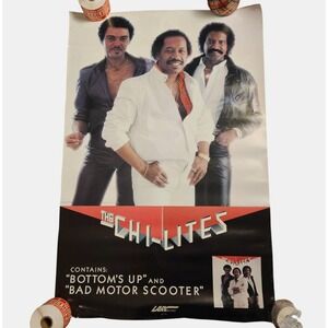 The Chi-Lites Bottom's Up 23x35 Original Vintage '80s LARC Records Promo Poster